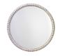 Audrey Round Beaded Wood Frame Wall Mirror