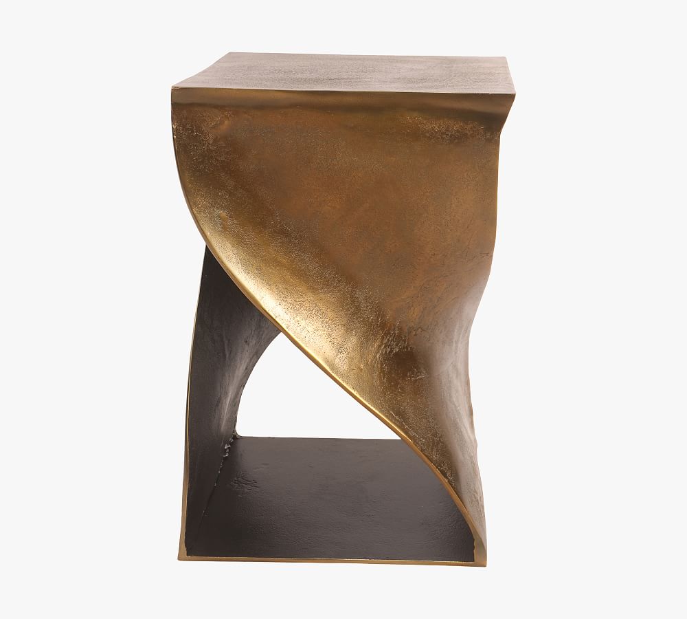 Mission Square Metal Accent Table (14&quot;)