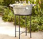 Galvanized Metal Party Bucket &amp; Stand