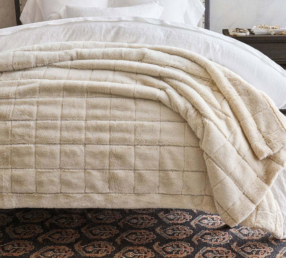 Fluffy Fur Blanket | Pottery Barn