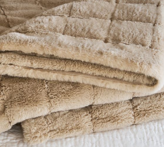 Fluffy Fur Blanket Pottery Barn