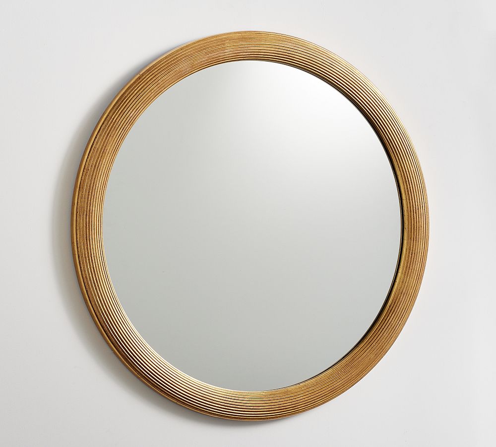 Antique Gold Round Mirror Pottery Barn