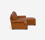 Townsend Roll Arm Leather Chaise Sectional (110&quot;)