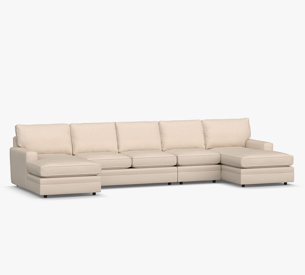 Pearce Square Arm 4-Piece Double Chaise Sectional