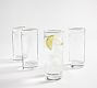 Etched Silver Rim Highball Glasses - Set of 4