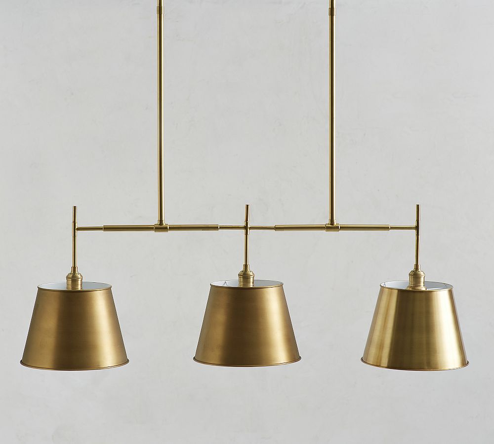Tapered Metal Shade Linear Chandelier