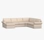 Pearce Roll Arm Slipcovered 4-Piece Wedge Chaise Sectional (147&quot;)