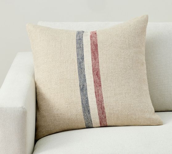 Patriotic Striped Pillow