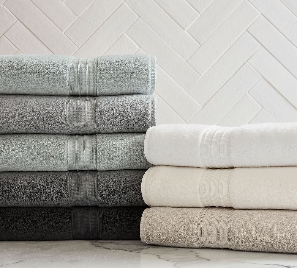 Pottery Barn Hydrocotton Organic Quick-Dry Bath Towels in Heathered Charcoal