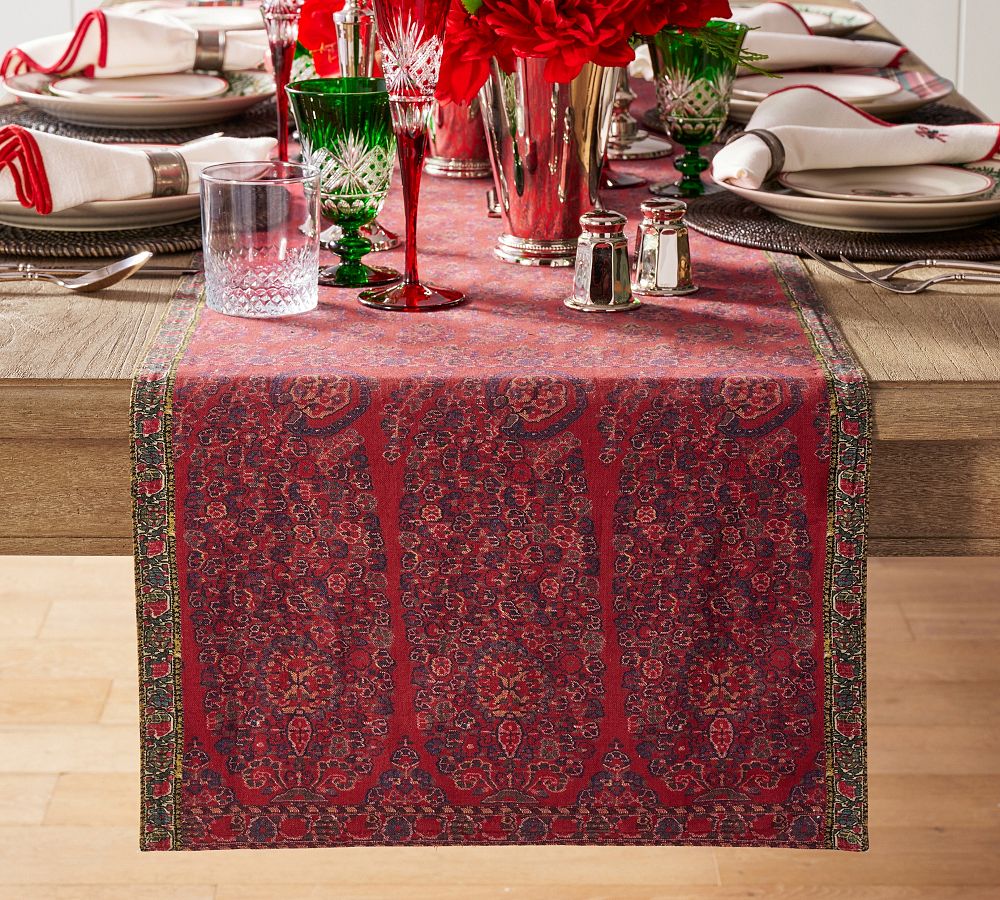 Bhotah Print Cotton/Linen Table Runner 