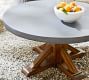 Abbott Concrete &amp; Acacia Round Outdoor Coffee Table (36&quot;)