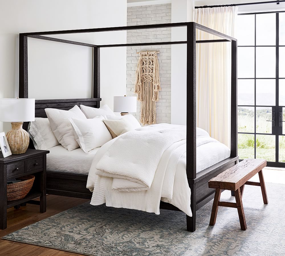 Pottery barn linen comforter sale