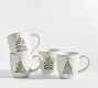 Christmas in the Country Stoneware Mugs - Mixed Set of 4