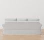PB Comfort Roll Arm Slipcovered Sleeper Sofa With Memory Foam Mattress (87&quot;)