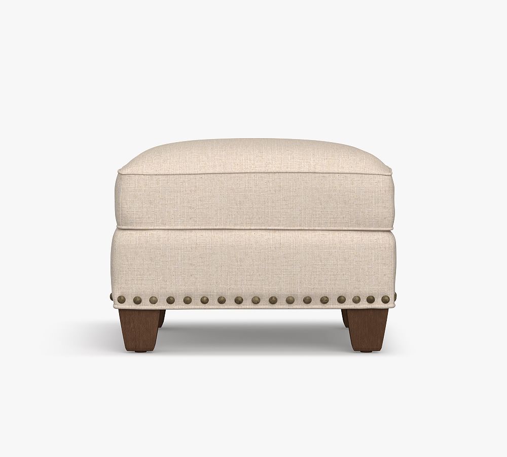 Irving Upholstered Storage Ottoman with Nailheads