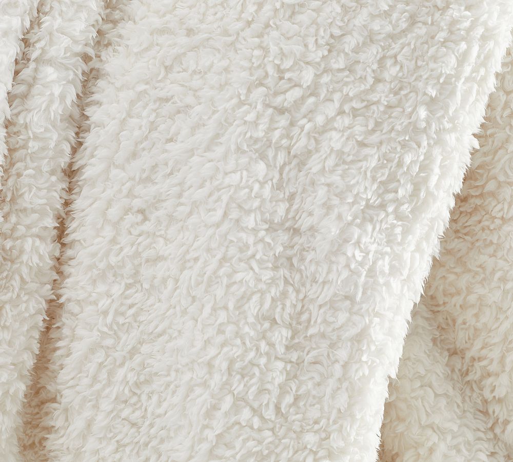 Cozy Pom Pom Sherpa Throw Pottery Barn