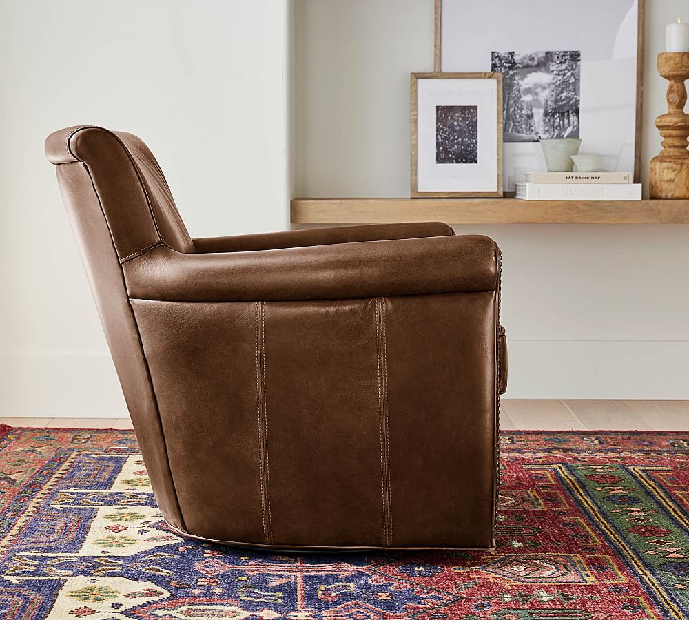 Pottery barn best sale irving leather chair