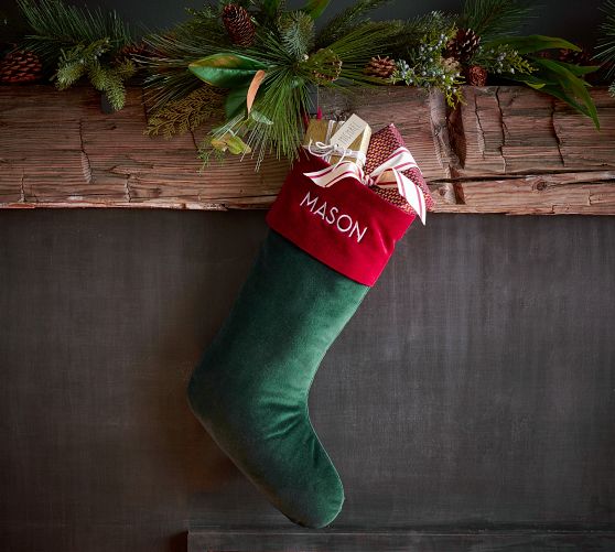  Northlight L43388 19.5 Red Velveteen Fishing Themed Christmas  Stocking with Green Cuff : Home & Kitchen