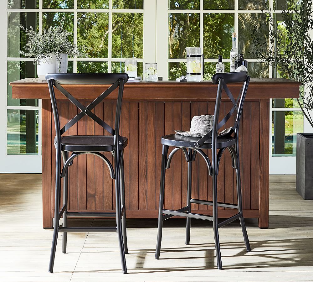 Outdoor bar deals stool with back