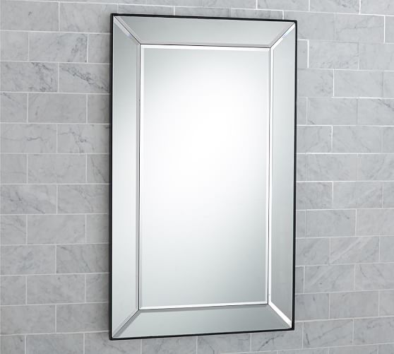 Beveled mirror online medicine cabinet