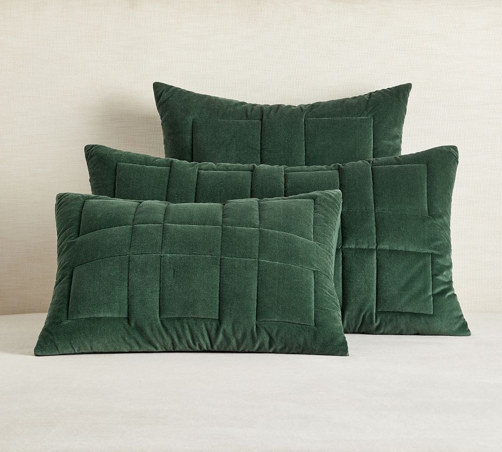 Palmer Velvet Comforter Sham Pottery Barn