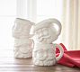 Santa Claus Ceramic Mugs - White Glaze