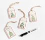 Gift Tag Ceramic Napkin Rings &amp; Place Card Holders - Set of 4