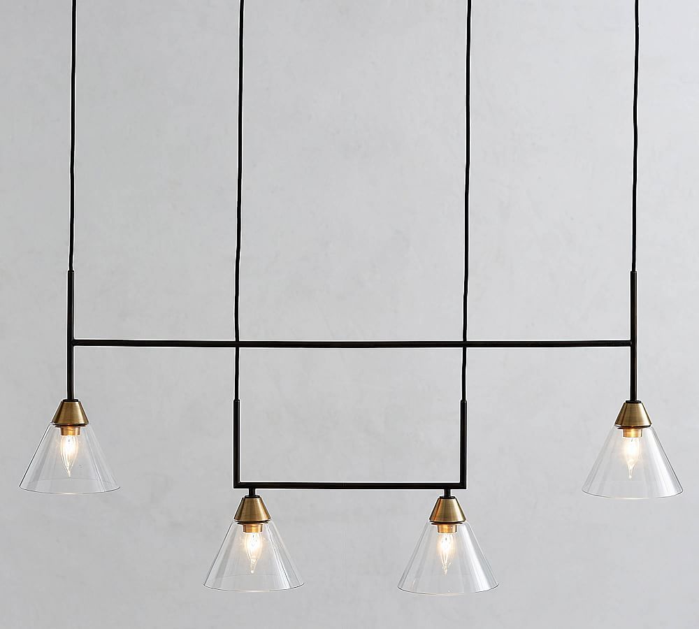 Claremont Flared Glass Linear Chandelier
