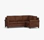 Cameron Roll Arm Leather 3-Piece Sectional (106&quot;)