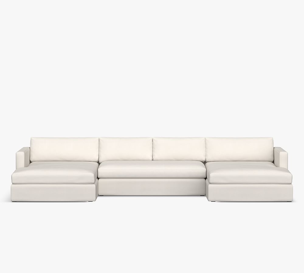 Jake Slipcovered 3-Piece Double Chaise Outdoor Sectional (163&quot;)