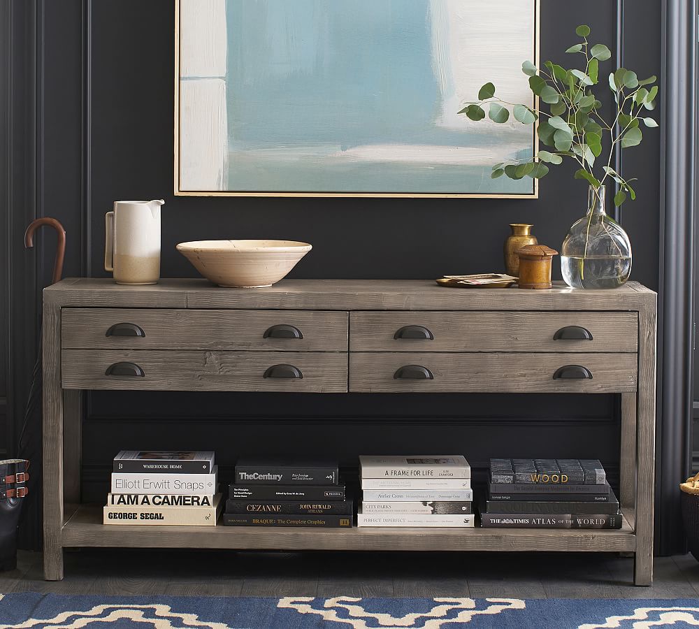 Architect's Reclaimed Wood Console Table