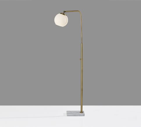 Laguna 3-Arm Marble Arc Floor Lamp