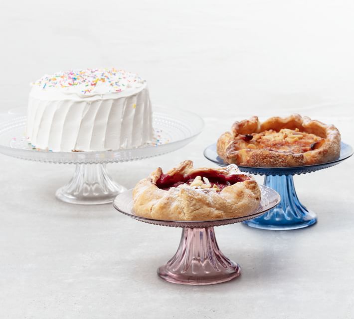 Large Vintage Pedestal Glass Cake Stand Hire - Dress It Yourself