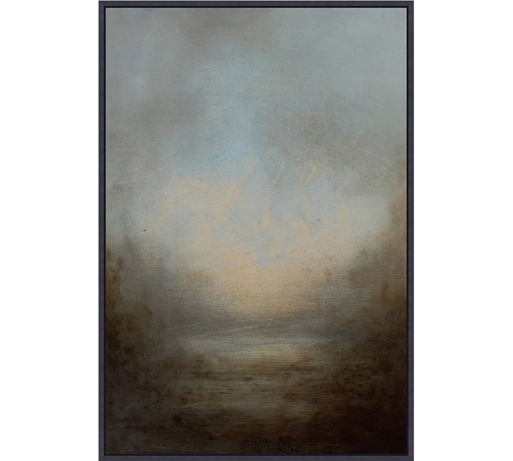 Narrow Mist Framed Canvas
