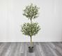 Faux Olive Double Topiary Tree