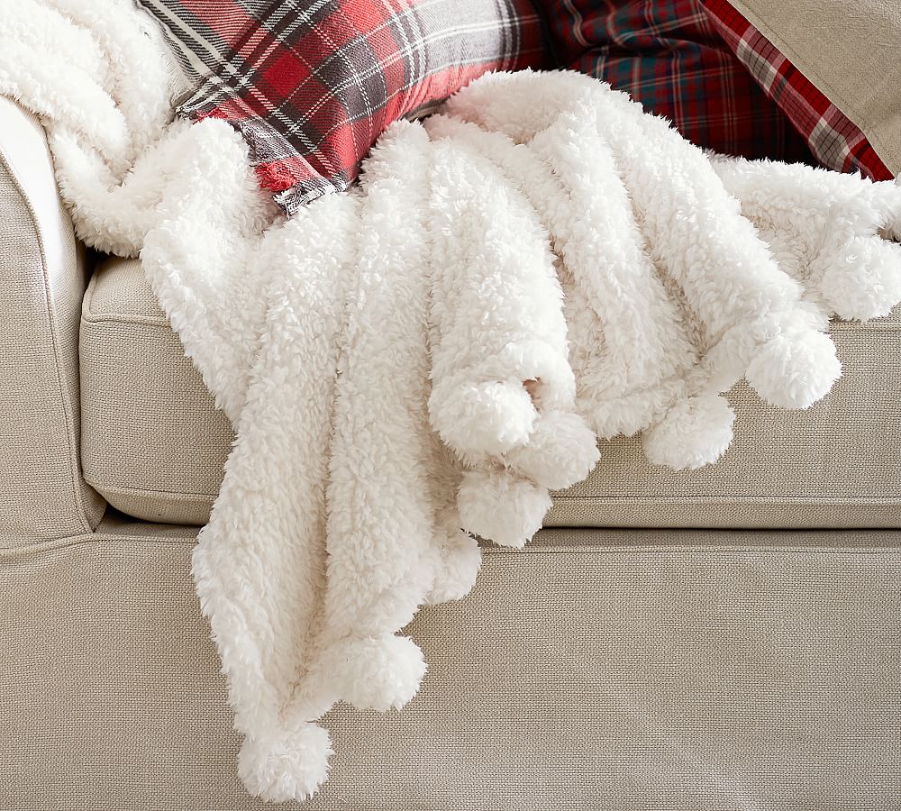 Pom pom discount throws and blankets