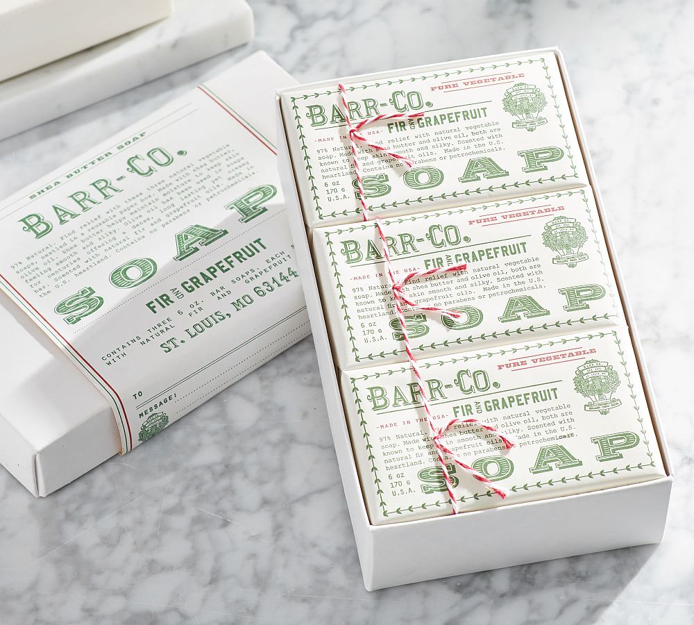 Barr-Co. Fir + Grapefruit Soap Gift Box Set