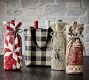 Rustic Forest Embroidered Cotton/Linen Wine Bag