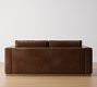Carmel Wide Arm Leather Wood Base Sleeper Sofa (86&quot;)