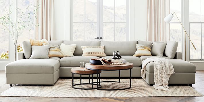 Pottery barn store u shaped sectional