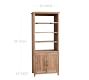 Parker Reclaimed Wood Open Bookcase with Doors