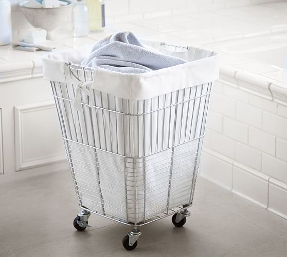 Chrome Hamper Pottery Barn
