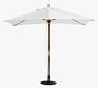 Premium 10' Rectangular Outdoor Patio Umbrella &ndash; Teak Frame