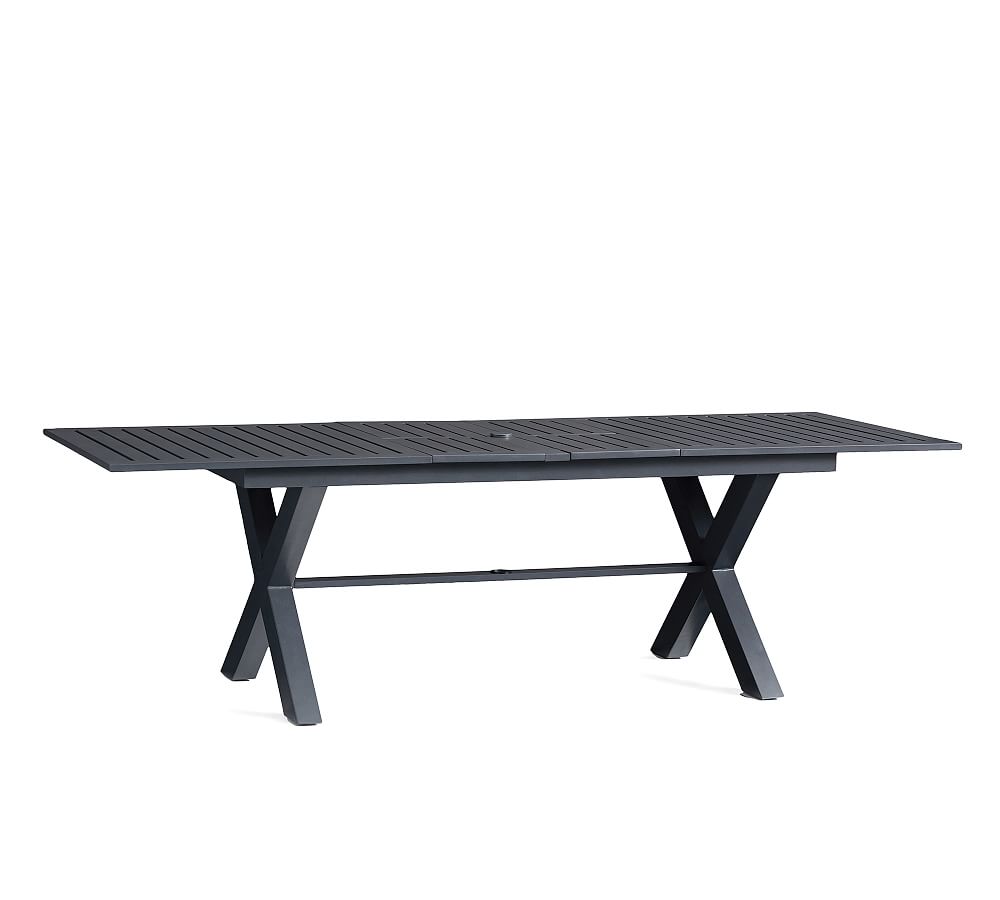 Indio Metal X-Base Extending Outdoor Dining Table