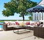Torrey Wicker 6-Piece Square Arm Outdoor Sectional (130&quot;)