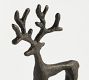 Bronze Sculpted Reindeer Place Card Holder - Set of 4
