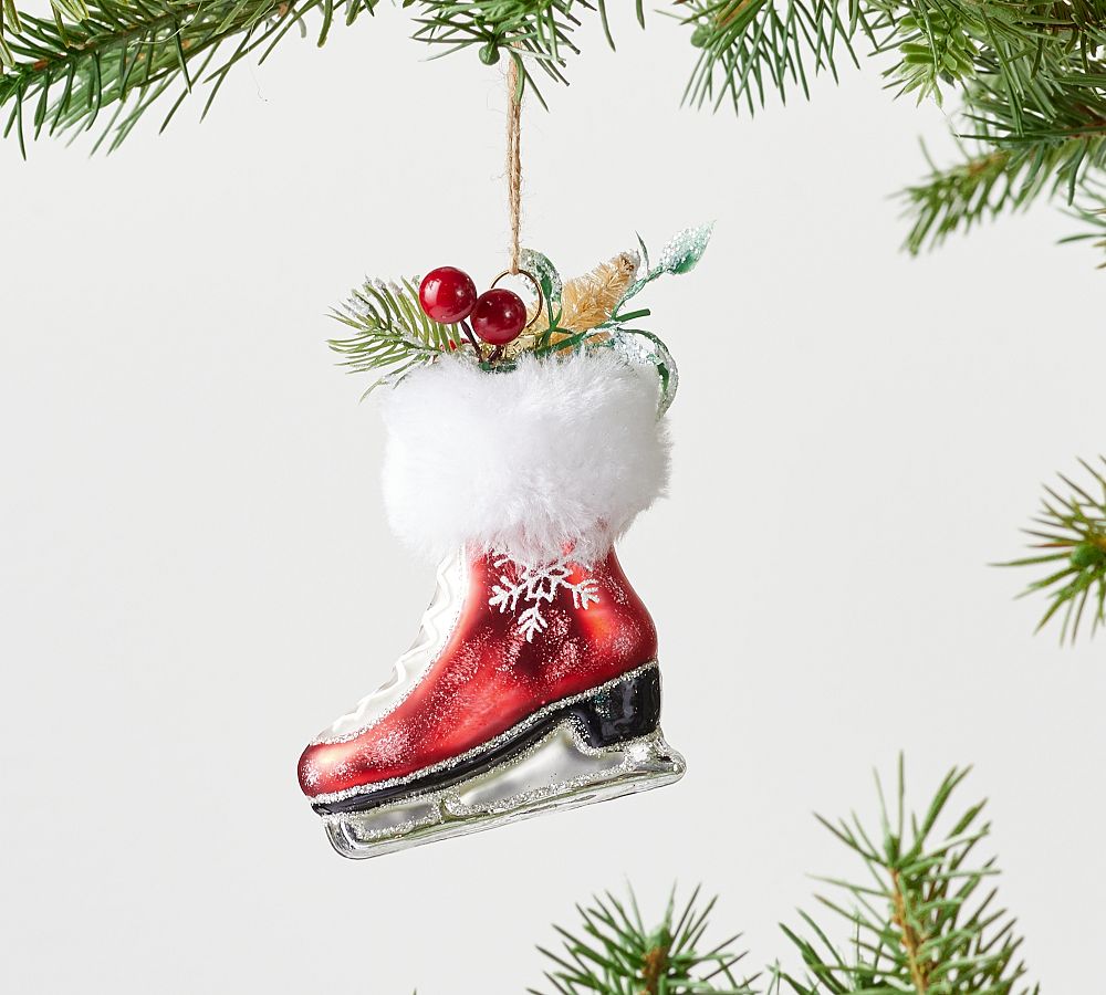 Embellished Ice Skate Ornament