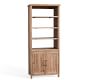 Parker Reclaimed Wood Open Bookcase with Doors