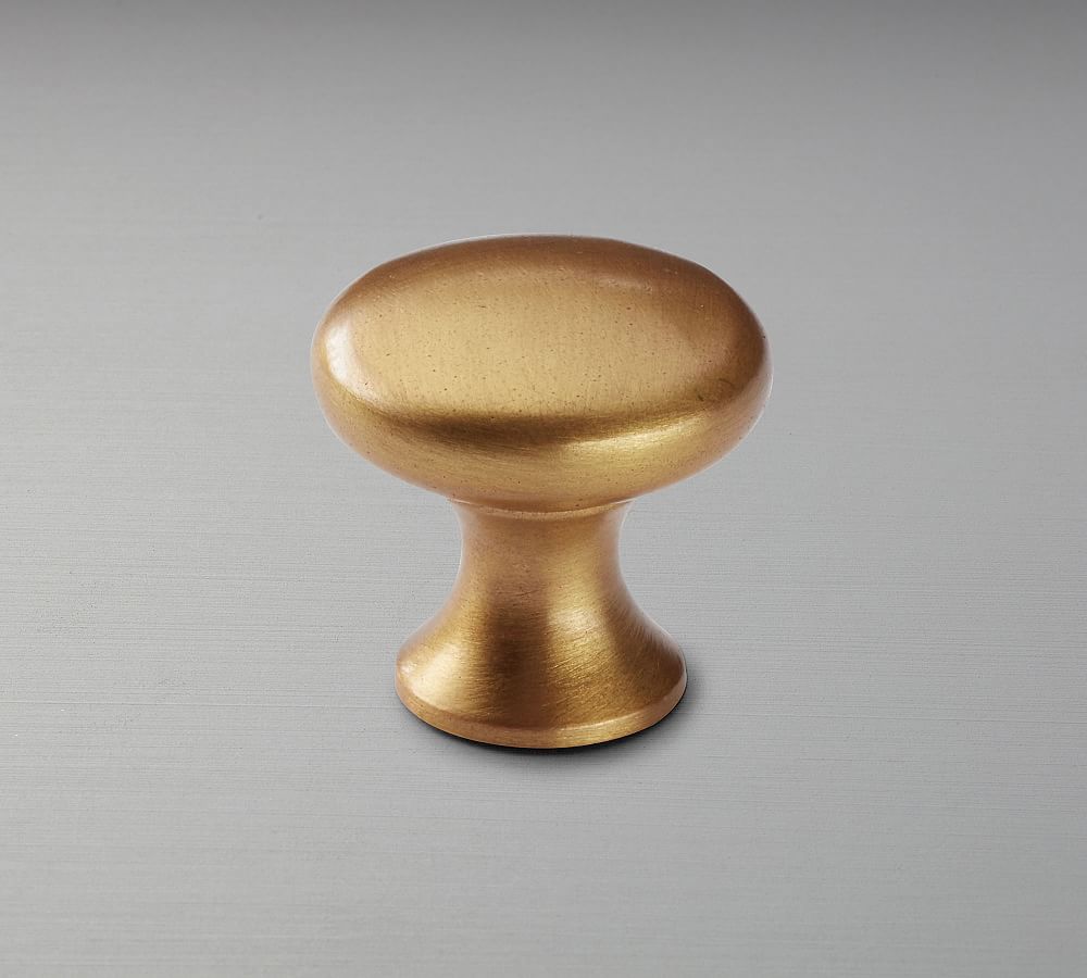 1 (ONE) Small vintage brass Drawer knob, Cabinet pull, Gold tone
