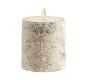Premium Flickering Flameless Wax Pillar Candles - Sugared Birch